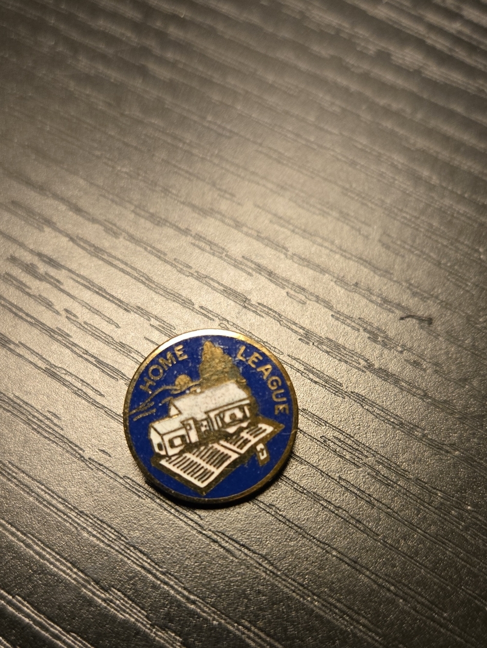 Blue Home League Enamel Pin - Vintage Club Badge